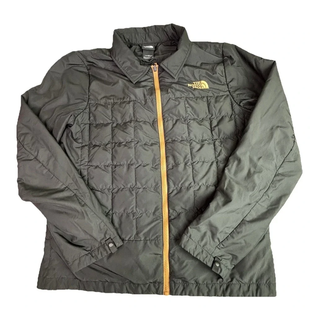North Face Jacket Men's Size Medium Black Thermoball Puffer Lightweight Hiking
